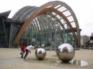 Fountains In Front Of The Winter Gardens.